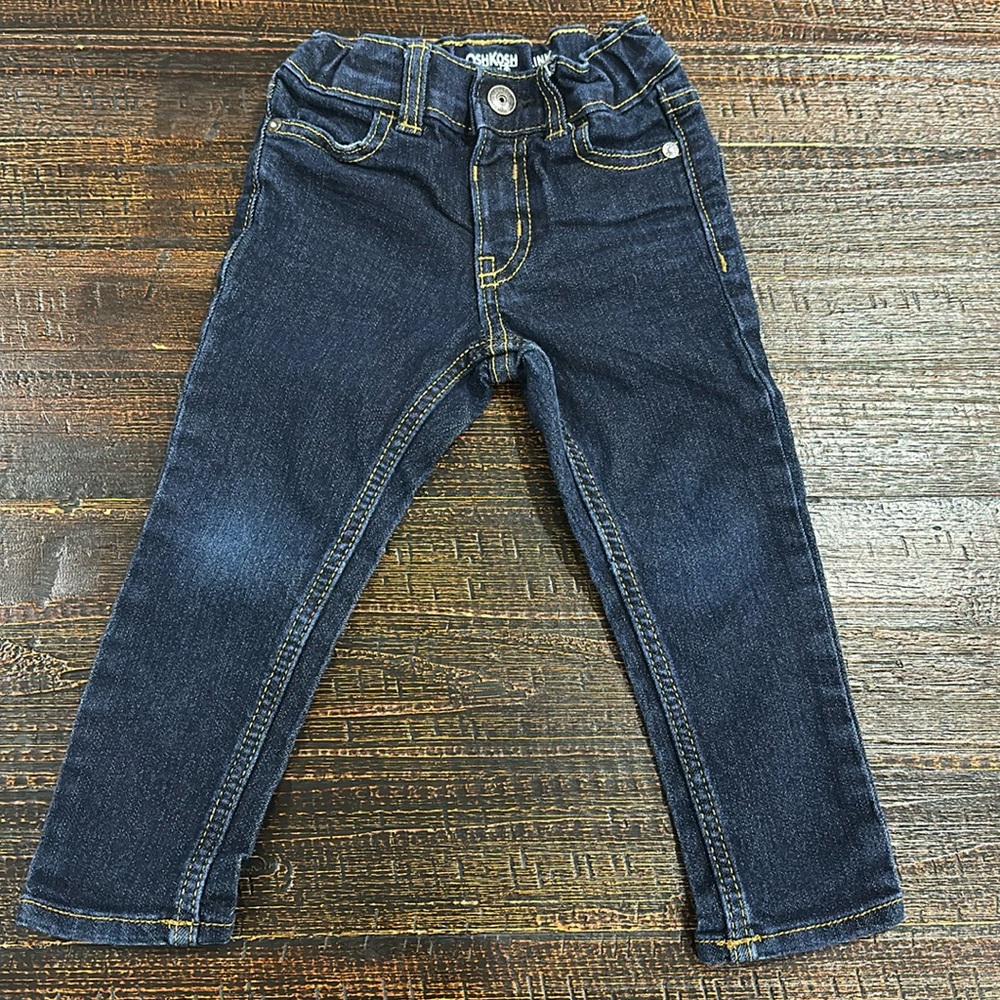 OshKosh Bgosh Dark Wash Skinny Jeans Size 2T boys or girls
